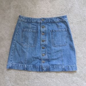 The Loft Denim Buttoned Skirt
